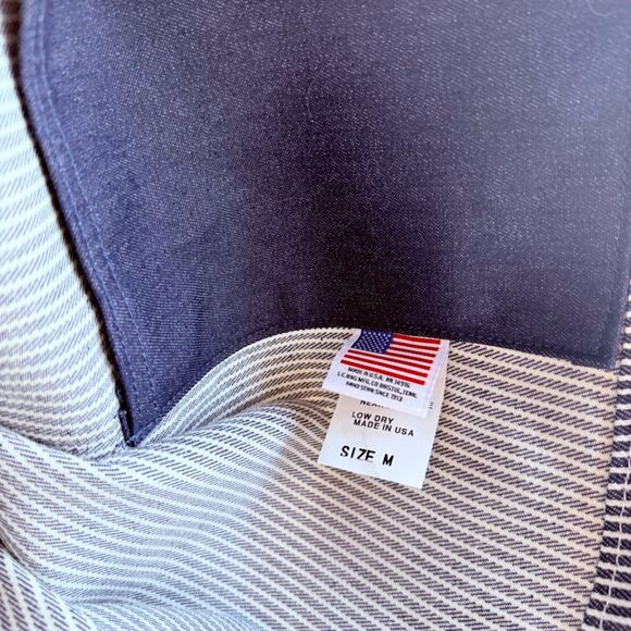 LC King Mfg Hickory Stripe Chore Coat in Railroad Stripe Denim size Medium NWT - Picture 8 of 11